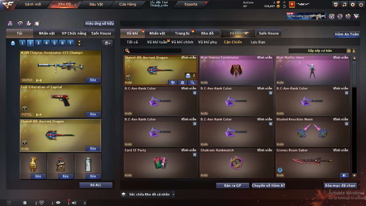 shop acc cf uy tin gia re